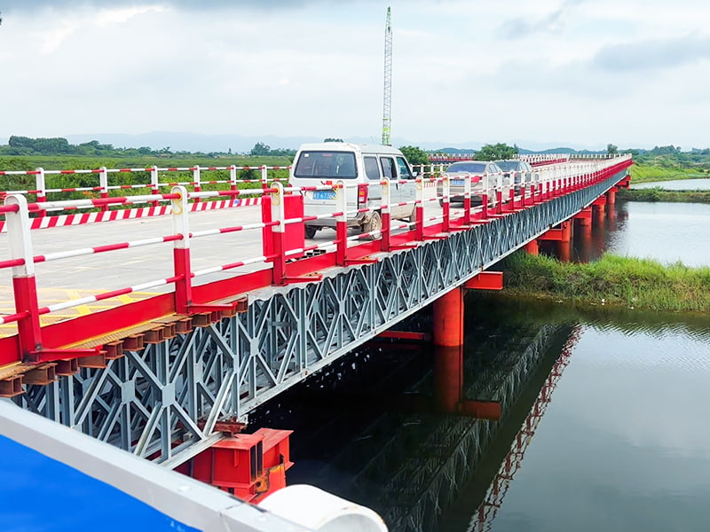 大径間亜鉛めっき鋼製アプローチ橋